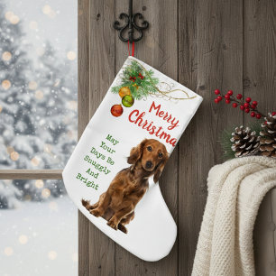 Dachshund Merry Christmas Stocking