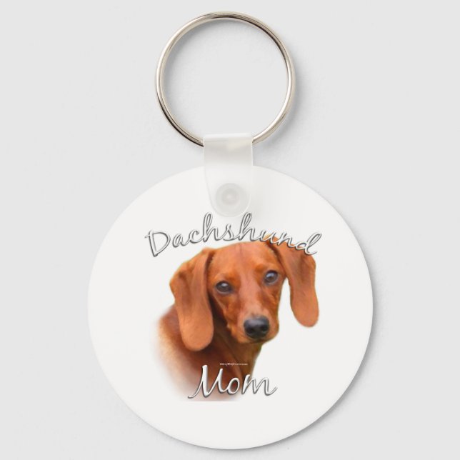 Dachshund Mom 2 Keychain (Front)