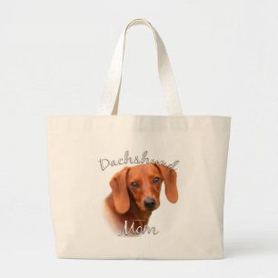 Dachshund Mom 2 Large Tote Bag