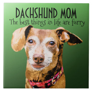 Dachshund Mom Ceramic Tile