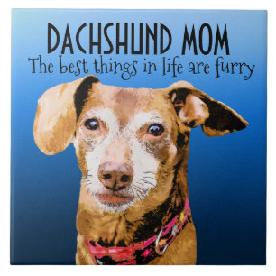 Dachshund Mom Ceramic Tile