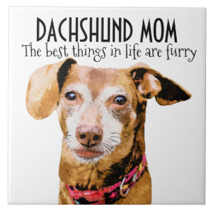 Dachshund Mom Ceramic Tile