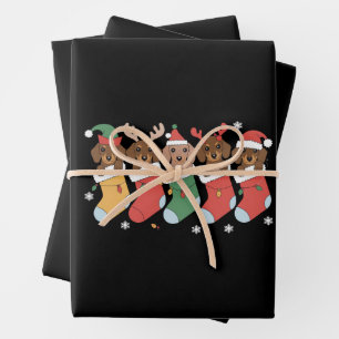 Dachshund Mom Christmas Dog Lover Gift New Year Wrapping Paper Sheet