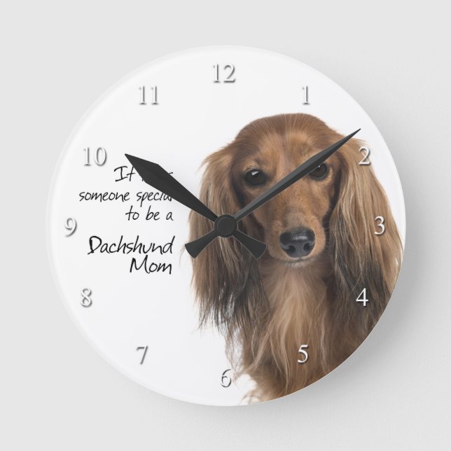 Dachshund Mom Clock (Front)