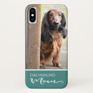 Dachshund Mom Longhaired Add Your Dog Photo Case-Mate iPhone Case