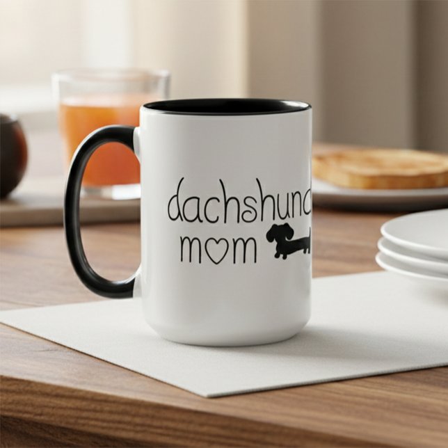 Dachshund Mom Mug for Wiener Dog Lovers (dachshund mom mug)