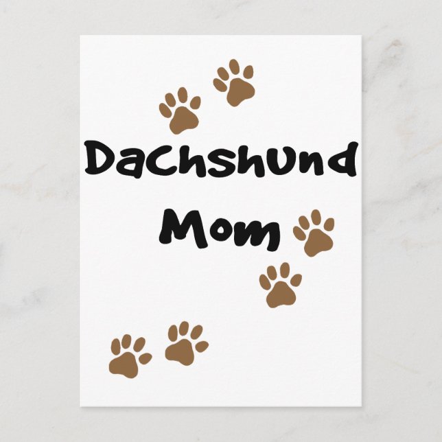 Dachshund Mom Postcard (Front)