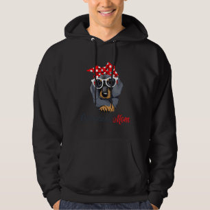 Dachshund Mom Red Colorful Doxie  Dog Mom Hoodie