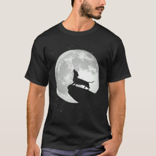 Dachshund Moon Howling Dackel T-Shirt