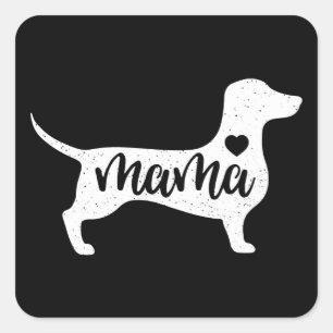 Dachshund Mors Day Mama Dog Mom Paw Lover Gift Square Sticker