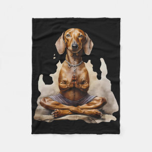 Dachshund Muay Thai Boxing Karate Kickboxing Marti Fleece Blanket