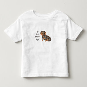 Dachshund My Best Friend Custom Pet Name  Toddler T-shirt