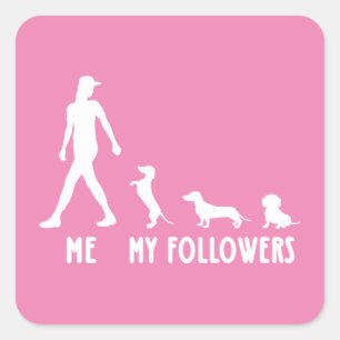 Dachshund My Followers Shirt Dachshund Lover Women Square Sticker