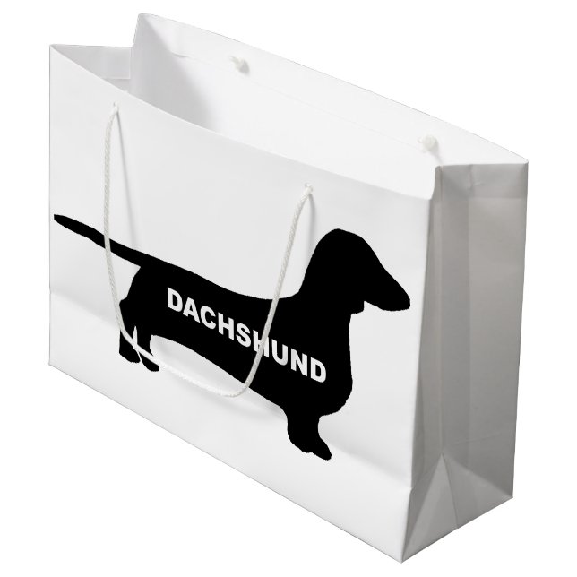 dachshund name silo large gift bag (Front Angled)