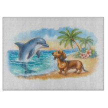 Dachshund on the Beach: Dolphin Encounter