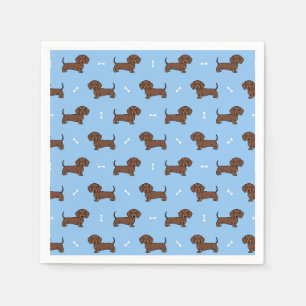 Dachshund Paper Napkins, Wiener Dog Party Supplies Napkin