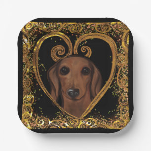 DACHSHUND PAPER PLATE