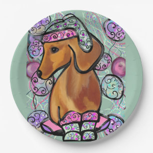 DACHSHUND      PAPER PLATE