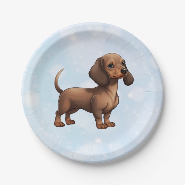 Dachshund Paper Plate (Front)