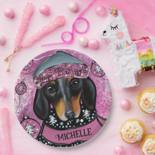 DACHSHUND  PAPER PLATE