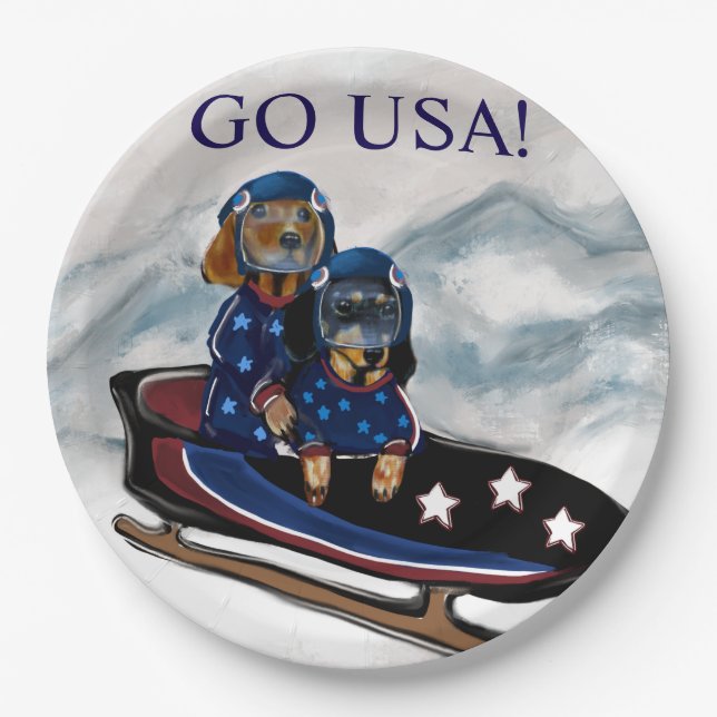 DACHSHUND  PAPER PLATE (Front)