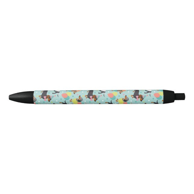 Dachshund Party Black Ink Pen (Front)