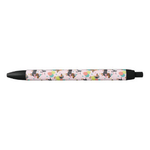 Dachshund Party Black Ink Pen