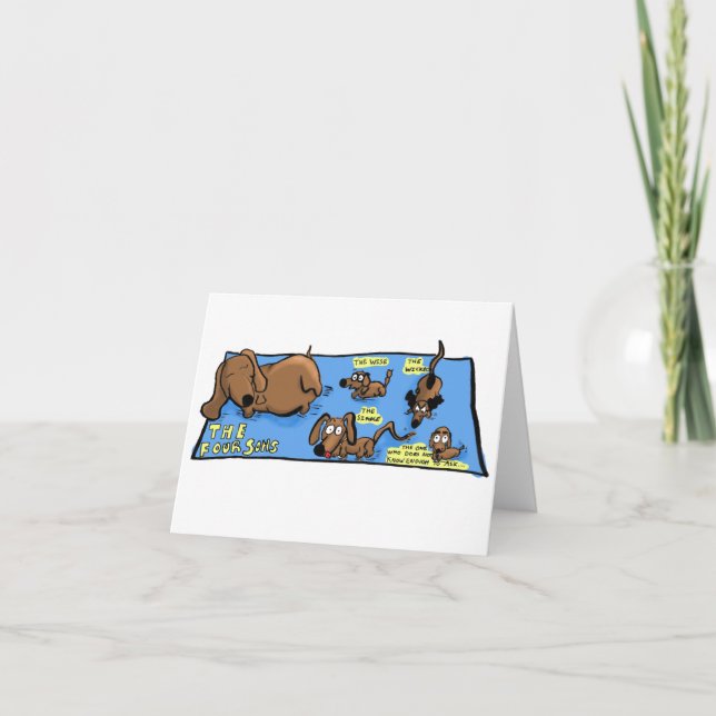 Dachshund Passover Card! Card (Front)