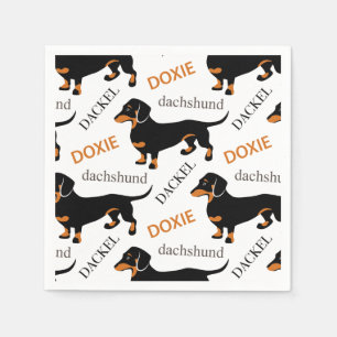 Dachshund Pattern Napkin