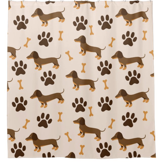 Dachshund Pattern: Vintage Print Design (Front)