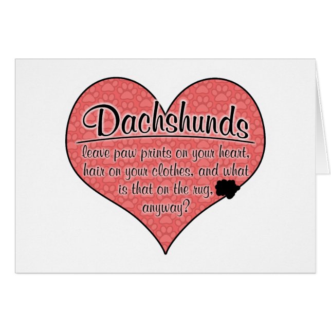 Dachshund Paw Prints Dog Humour (Front Horizontal)