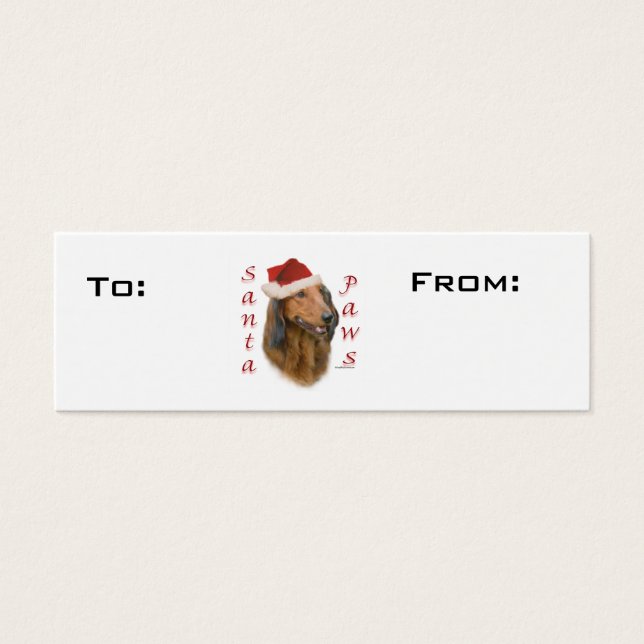 Dachshund Paws Gift Tags (Front)