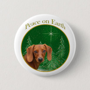 Dachshund Peace 2 Inch Round Button