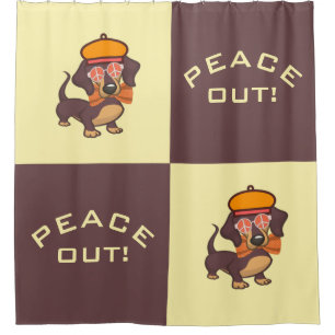 Dachshund Peace Out! Flower Power