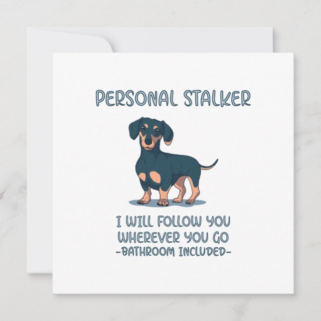Dachshund Personal Stalker Card (Front)
