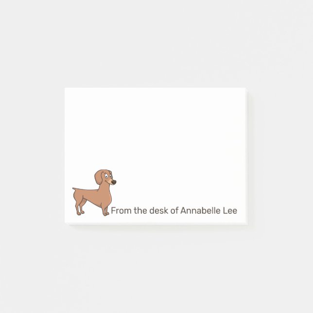 Dachshund Personalize Post-it Notes (Front)
