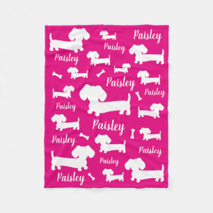 Dachshund Personalized Dog Blanket Customize