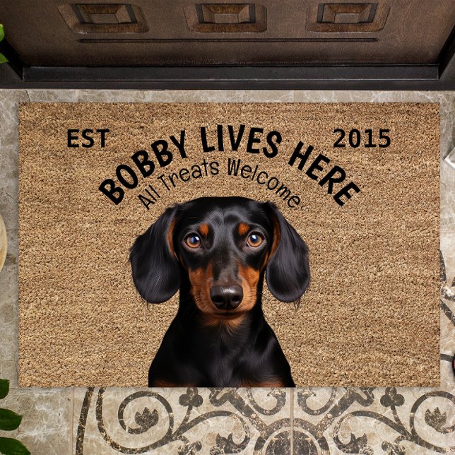 Dachshund Personalized Pet Doormat (Creator Uploaded)