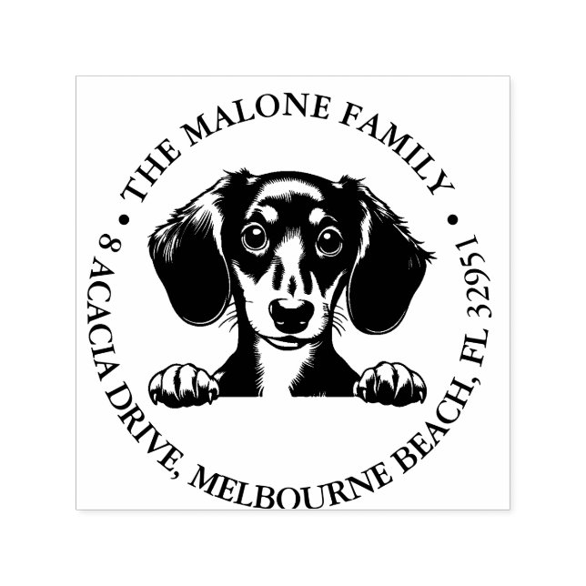 Dachshund Personalized Theme  Self-inking Stamp (Design)