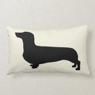 Dachshund Pillow with striped back