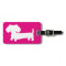 Dachshund Pink Luggage Travel Bag Tag