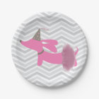 Dachshund Pink Wiener Dog Party Plates