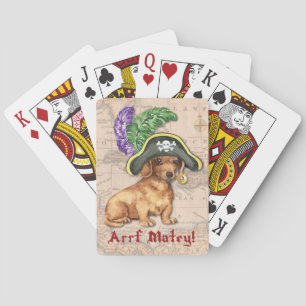 Dachshund Pirate Playing Cards