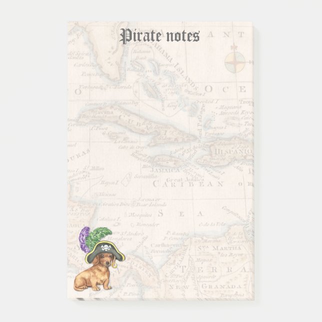 Dachshund Pirate Post-it Notes (Front)