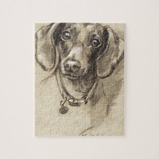 Dachshund portrait jigsaw puzzle
