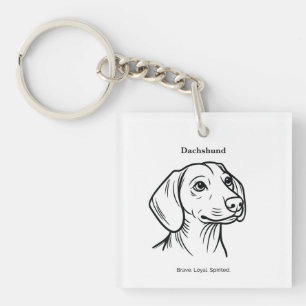 Dachshund Portrait Keychain