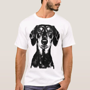 Dachshund Portrait Minimalist Apparel T-Shirt