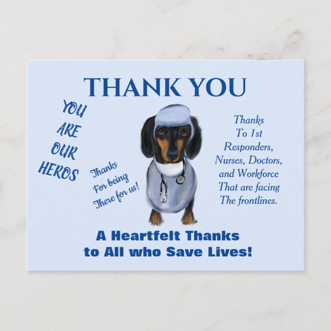 Dachshund Postcard (Front)