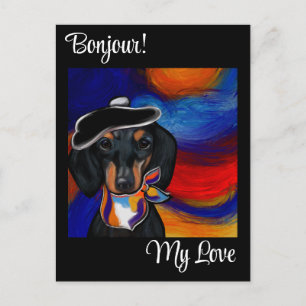 DACHSHUND POSTCARD