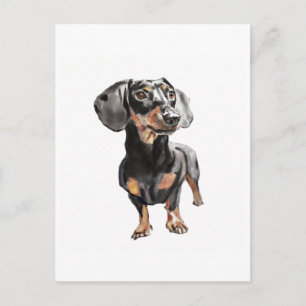 Dachshund Postcard – Weiner Dog, Watercolor